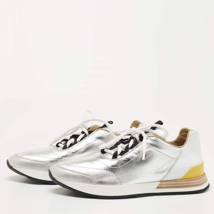 Hermes Tricolor Leather Buster Sneakers Size 39.5