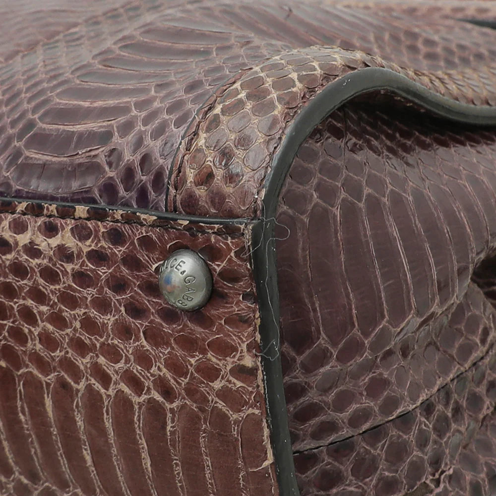 Dolce & Gabbana Multicolor Monica Python Brocade Bag