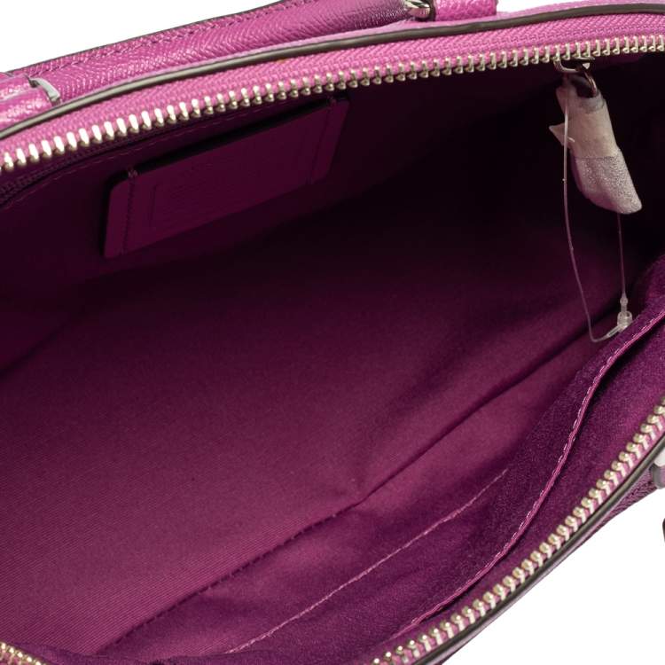 Coach Purple Leather Dome Satchel