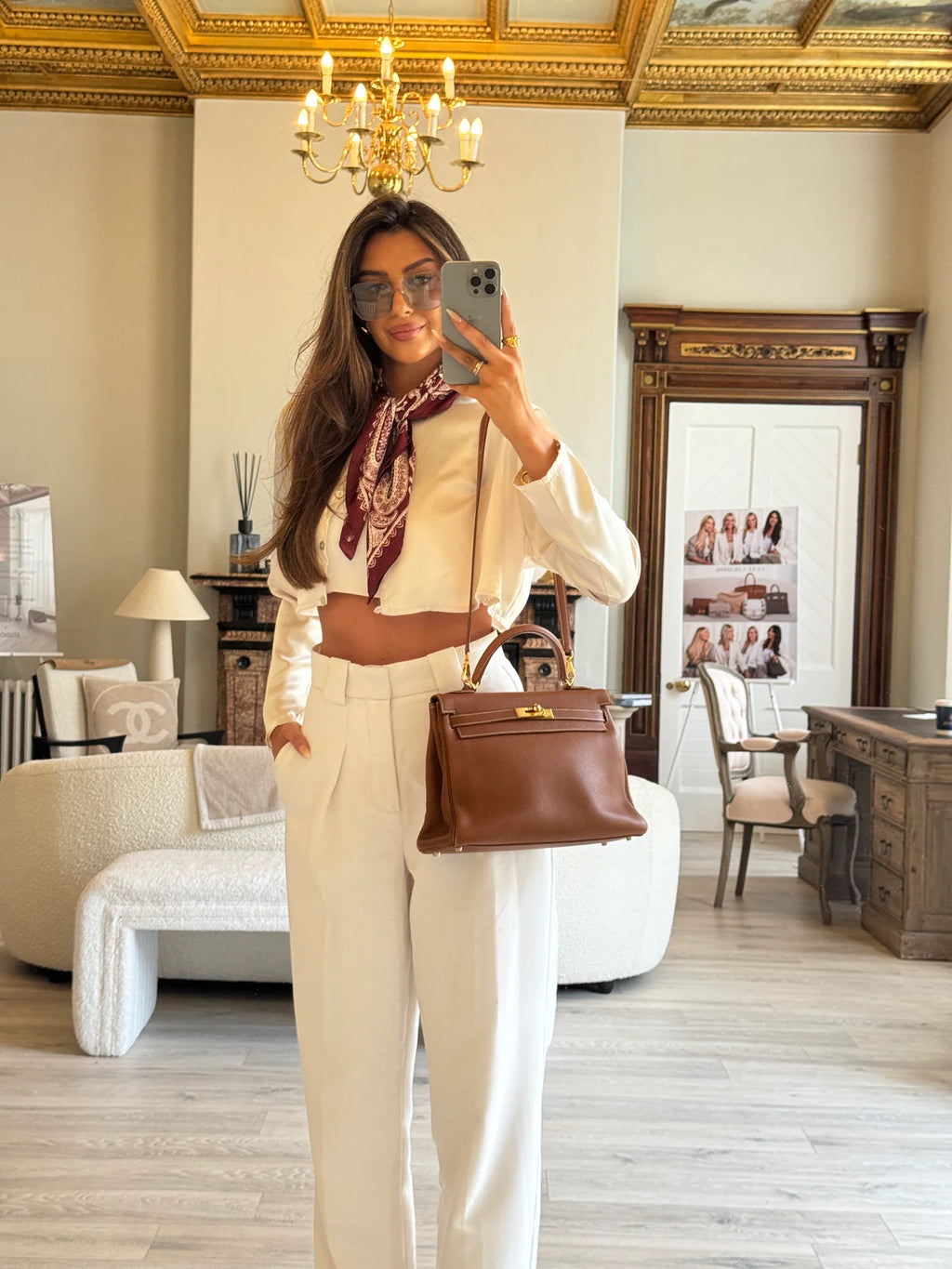 HERMÈS KELLY 28 IN GOLD CLEMENCE LEATHER WITH GHW