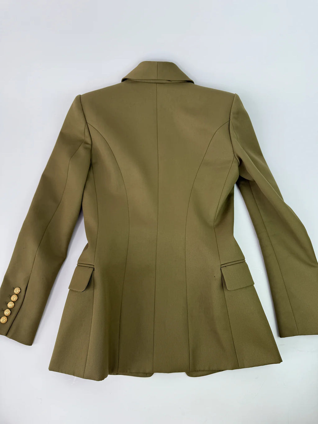 BALMAIN KHAKI BLAZER (SIZE FR38/UK10)
