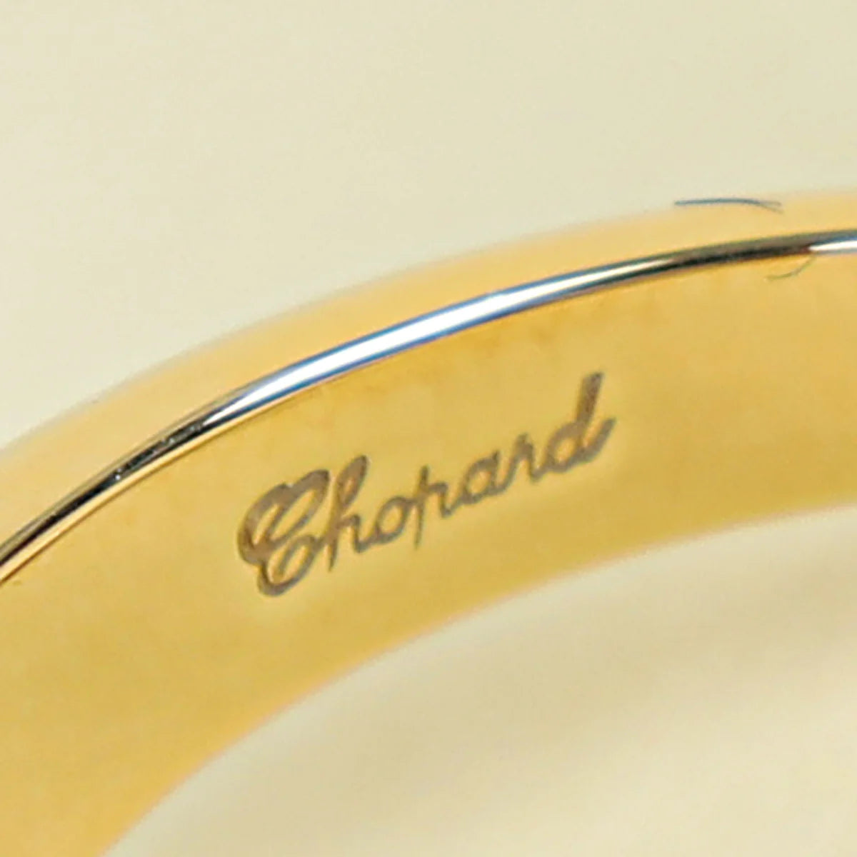Chopard 18K Yellow Gold Happy Diamonds Ring 49