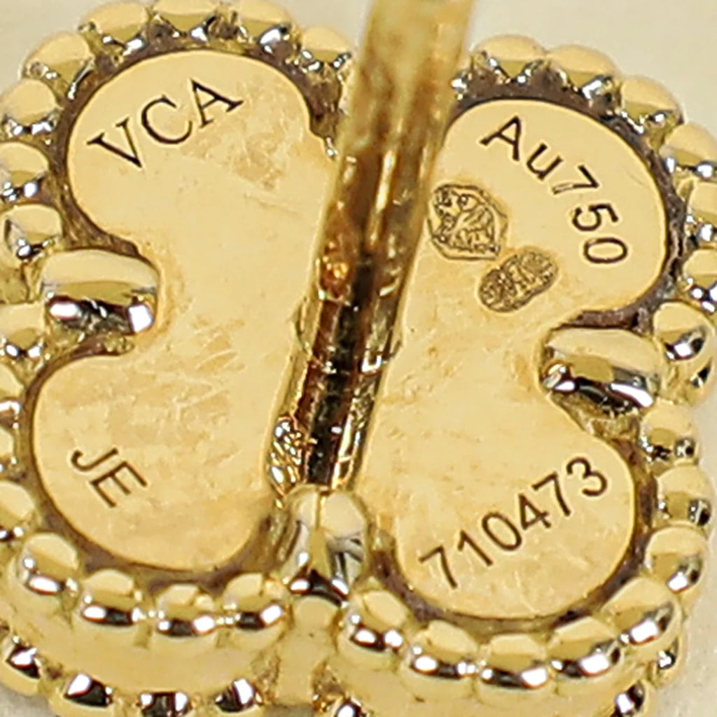 Van Cleef & Arpels 18K Yellow Gold Sweet Alhambra MOP Earstuds