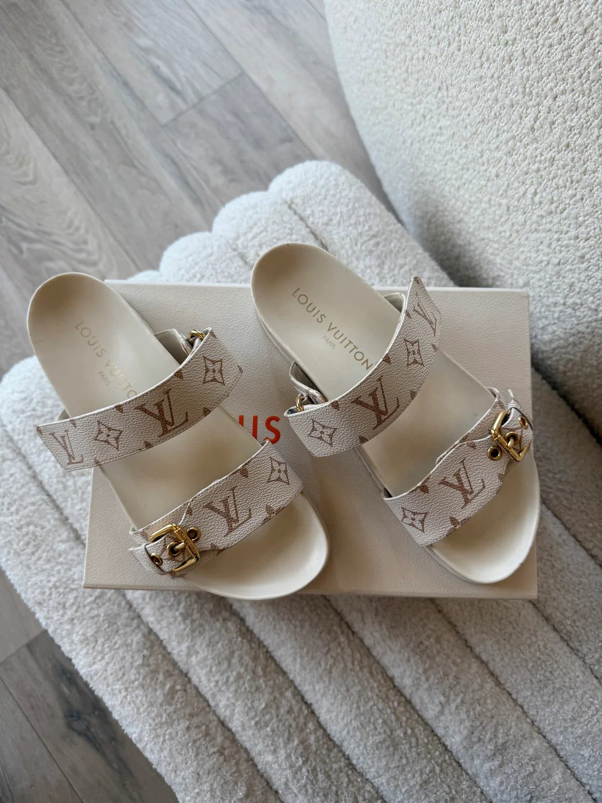 LOUIS VUITTON BOM DIA FLAT MULES (SIZE 40/UK7)