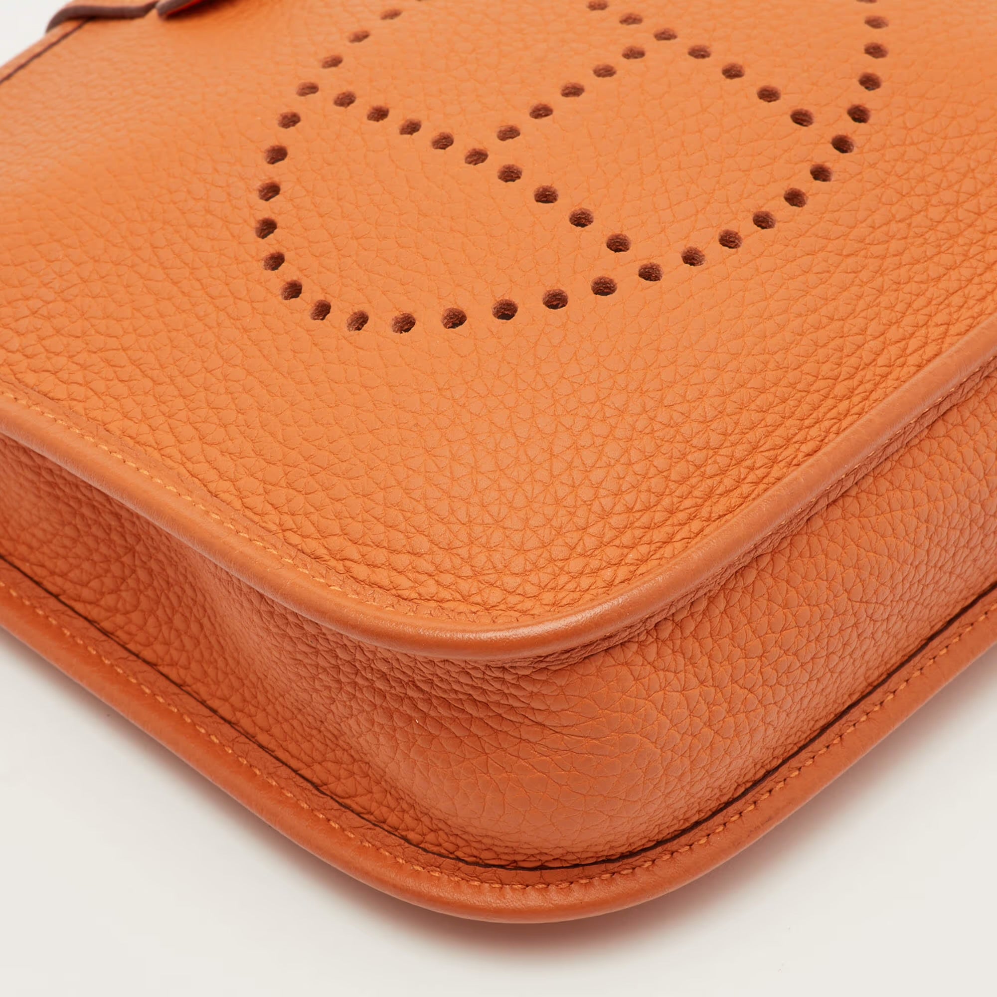 Hermes Evelyne Amazone TPM 16 Mango Taurillon Clemence Leather Crossbody Bag