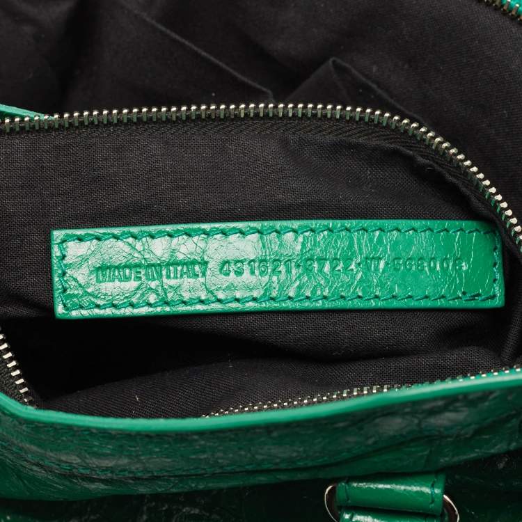 Balenciaga Green Leather Small Classic City RH Tote