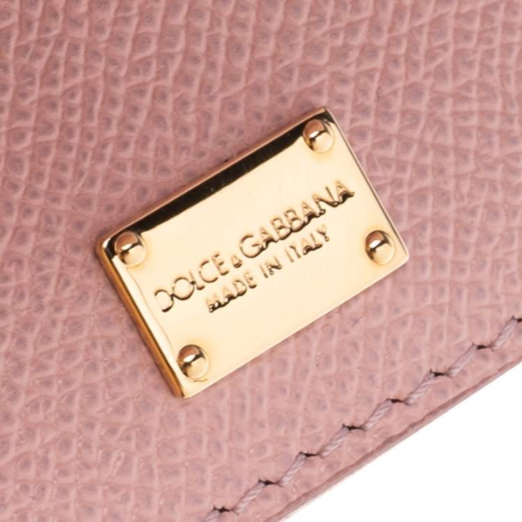Dolce & Gabbana Baby Pink Leather Medium Miss Sicily Top Handle Bag