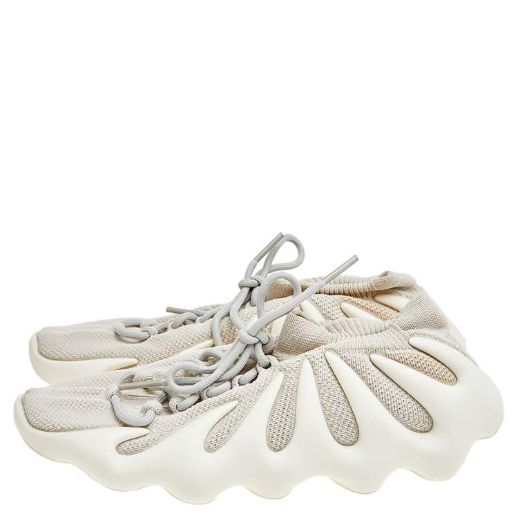 Yeezy x Adidas Off-White Knit Fabric 450 Cloud White Sneakers Size 42