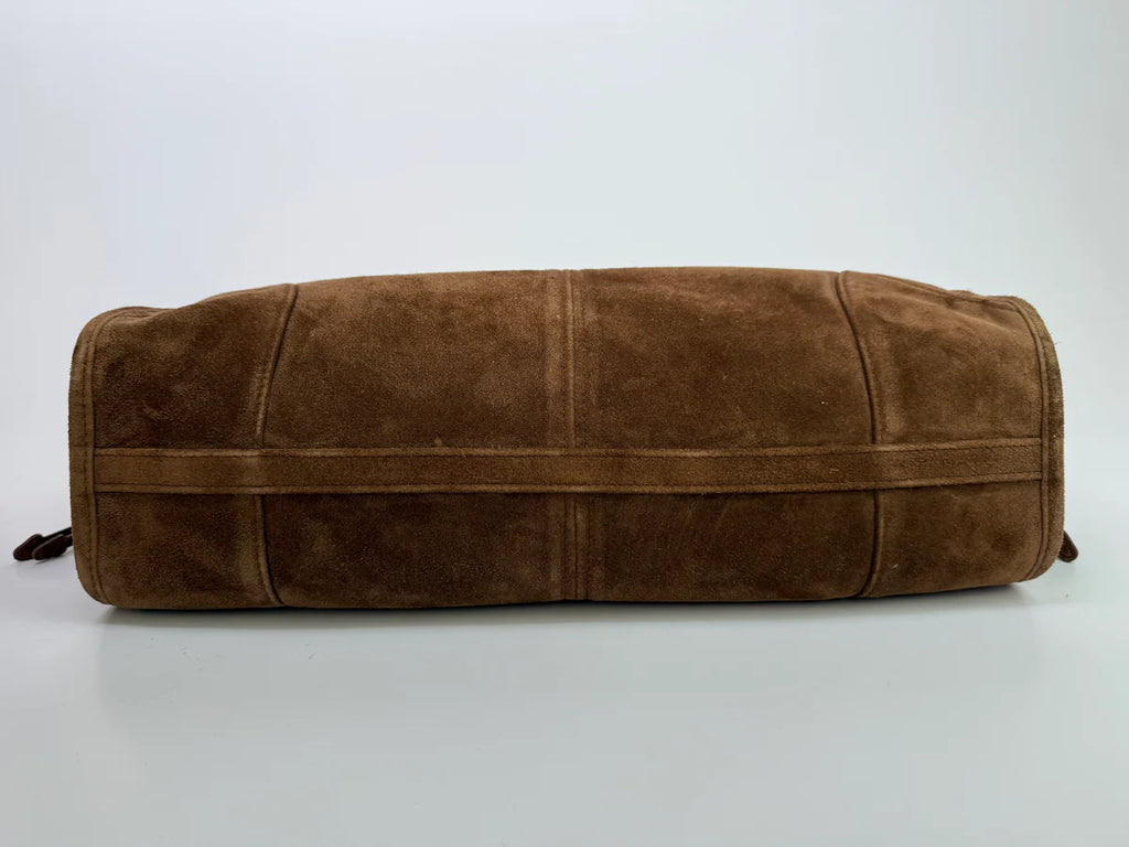 PRADA LARGE BONNIE SUEDE HANDBAG