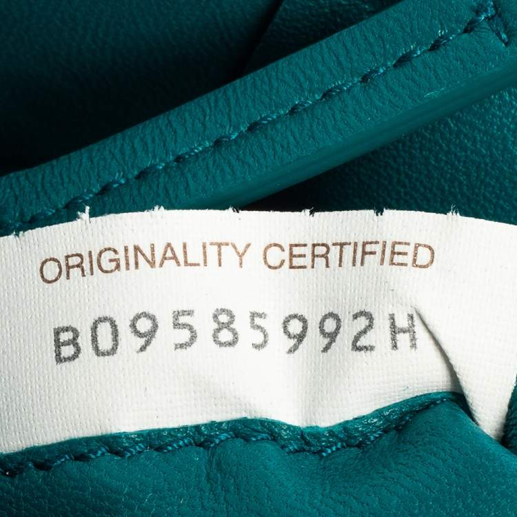 Bottega Veneta Teal Green Padded Leather Cassette Shoulder Bag