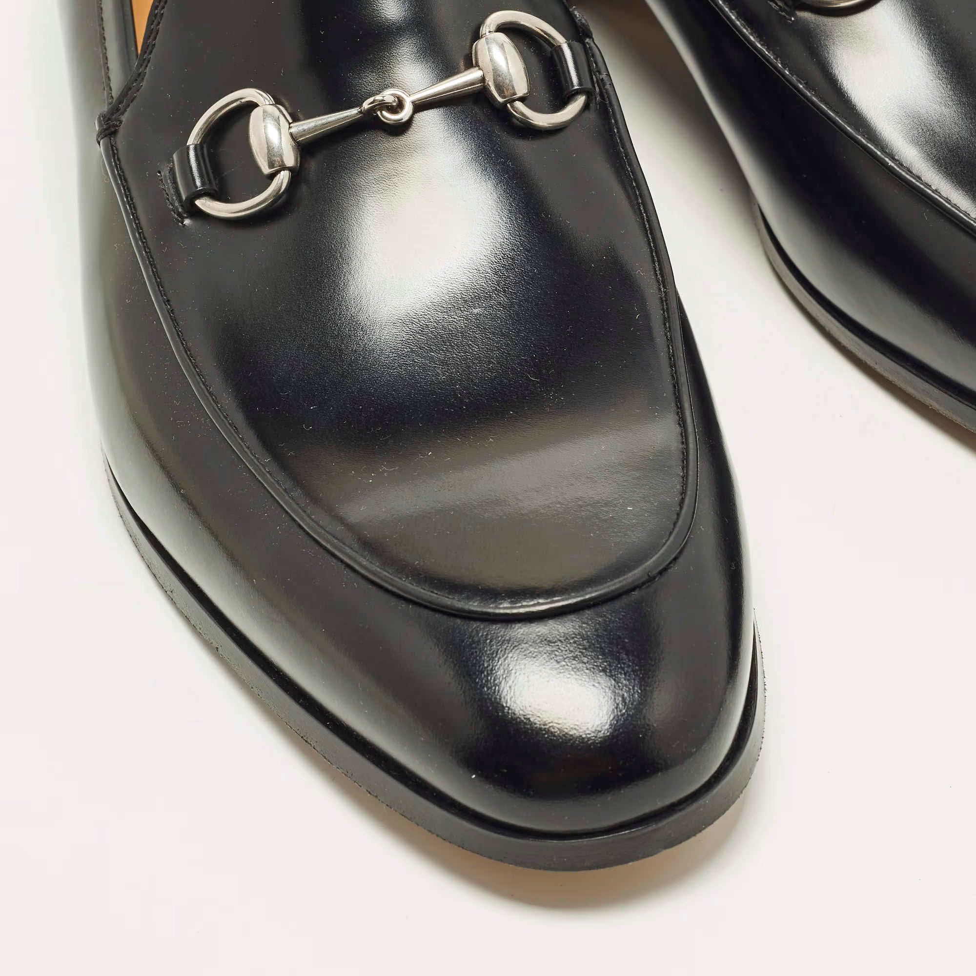 Gucci Horsebit Size 46 Black Leather Loafers