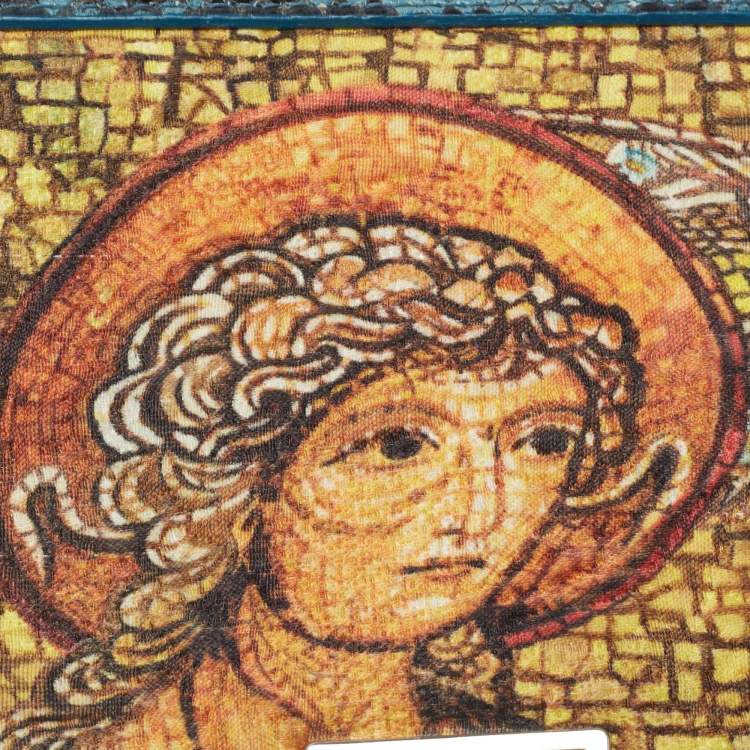 Dolce & Gabbana Multicolor Fabric and Snakeskin Ancient Opulence Printed Medium Miss Sicily Bag