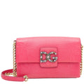 Dolce & Gabbana Red Lizard Millennials Flap Chain Bag