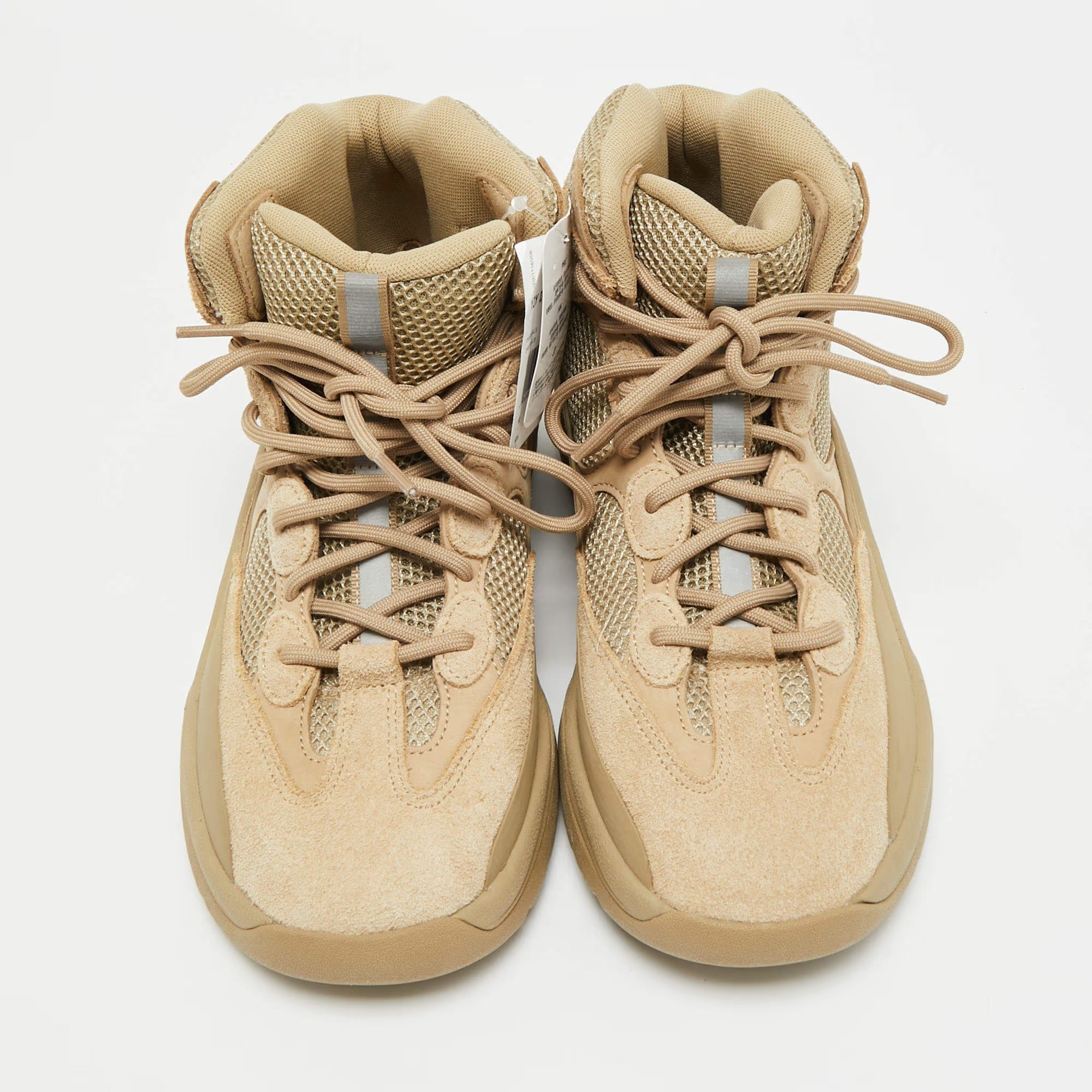 Yeezy x Adidas Size 44.5 Brown Mesh and Suede Desert Boots