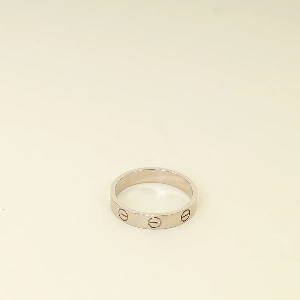 Cartier 18K White Gold Love Ring Small Model 52