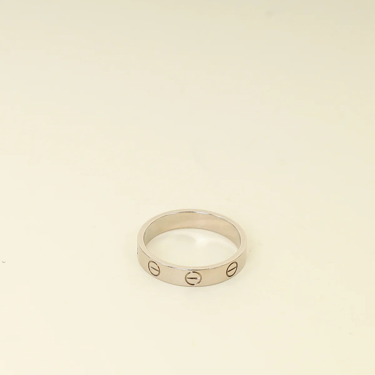 Cartier 18K White Gold Love Ring Small Model 52