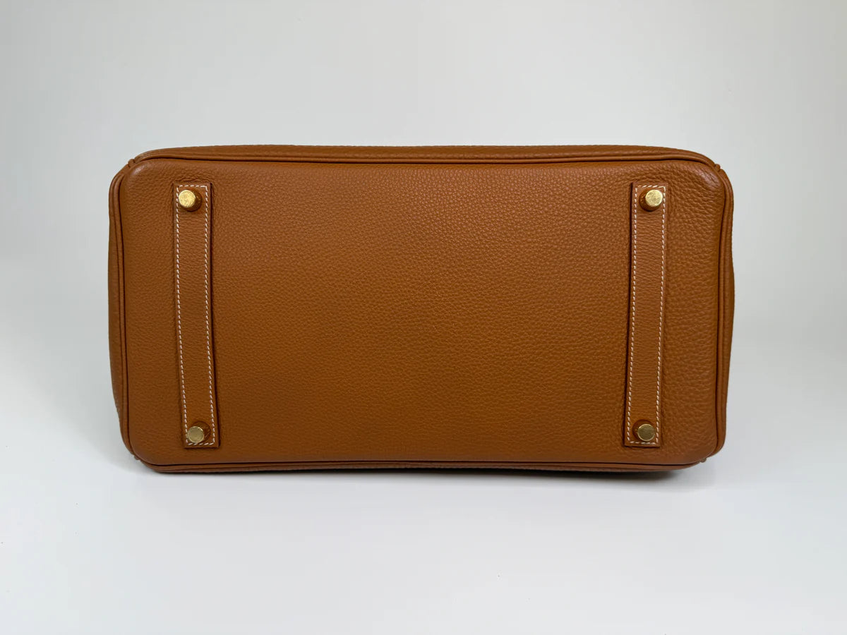 HERMÈS BIRKIN 35 IN GOLD TOGO LEATHER WITH GHW