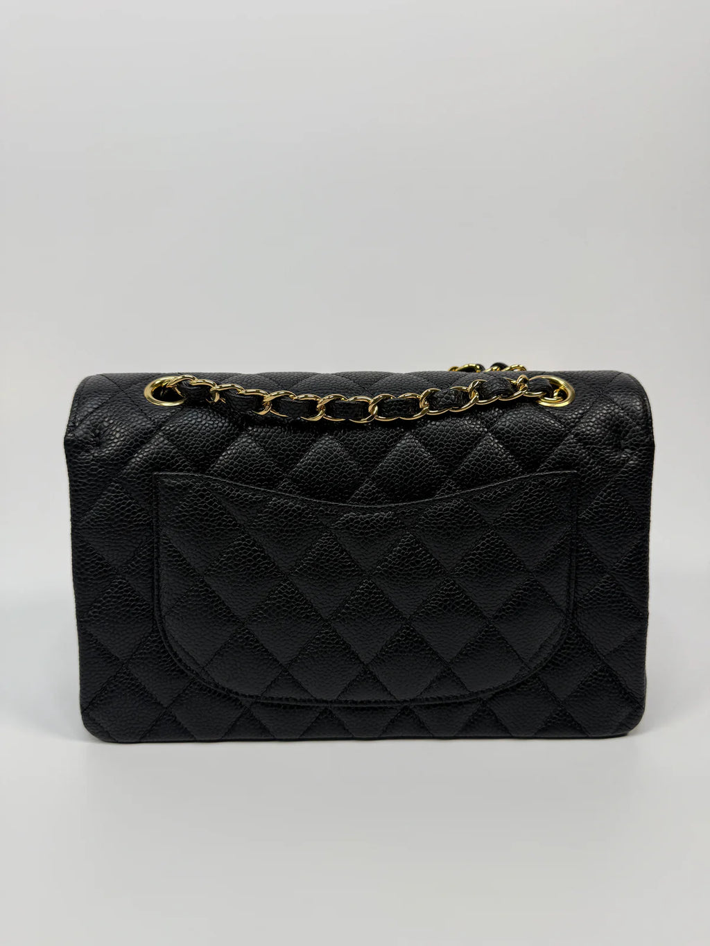 CHANEL SMALL CLASSIC DOUBLE FLAP IN BLACK CAVIAR LEATHER WITH GHW
