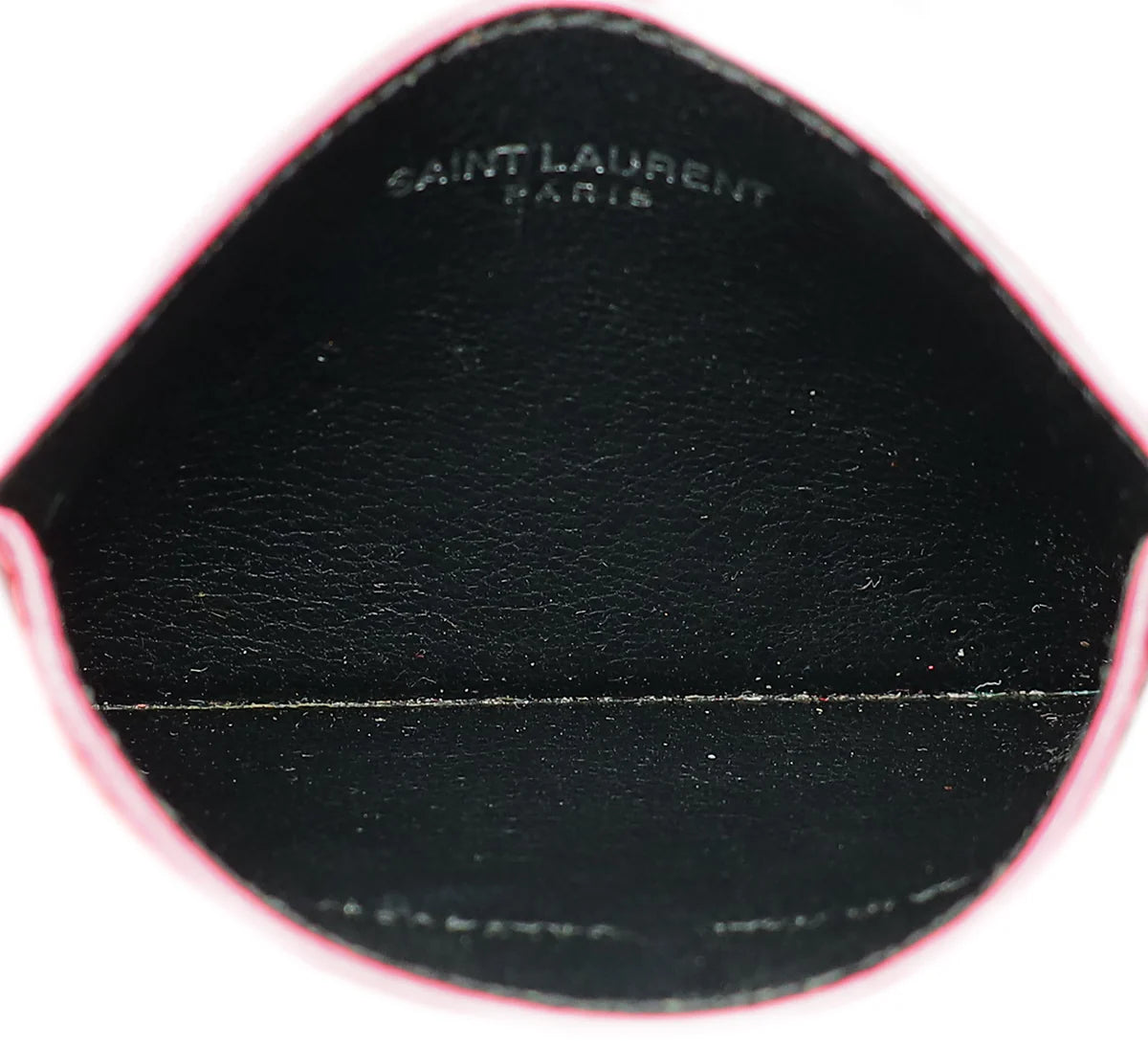 YSL Neon Red Card Holder