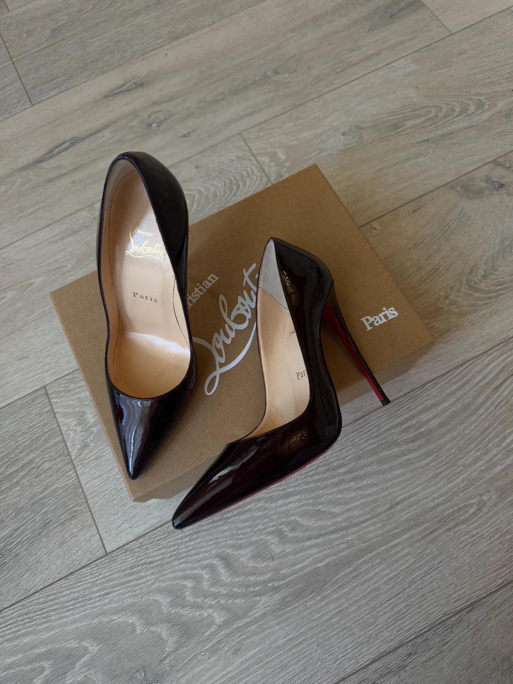 CHRISTIAN LOUBOUTIN SO KATE 120 IN ROUGE NOIR (SIZE 37.5/UK4.5)