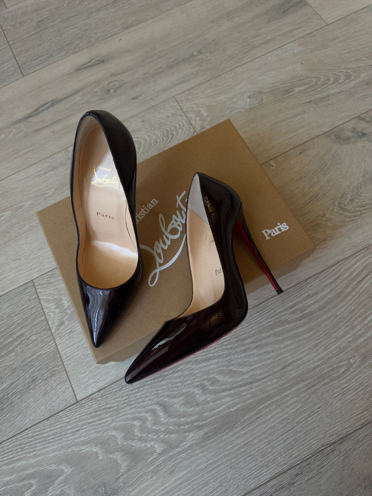 CHRISTIAN LOUBOUTIN SO KATE 120 IN ROUGE NOIR (SIZE 37.5/UK4.5)