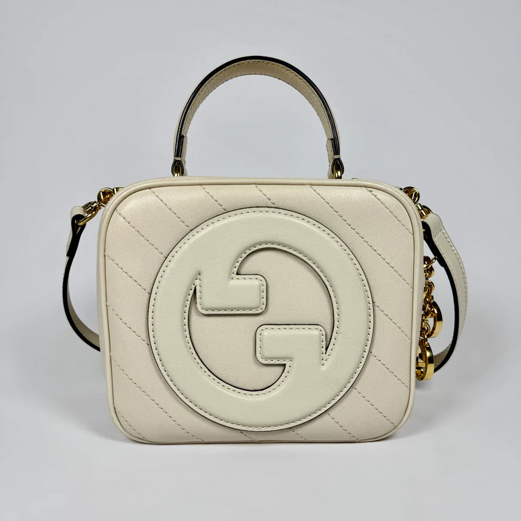 GUCCI BLONDIE LEATHER TOP HANDLE BAG