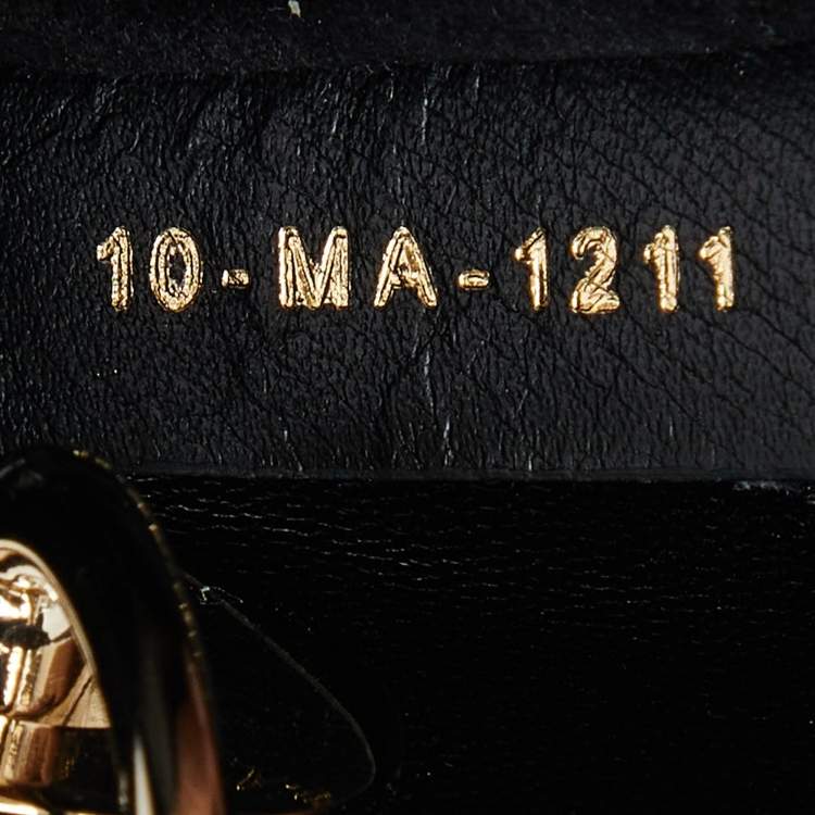 Dior Black Cannage Leather Micro Lady Dior Tote