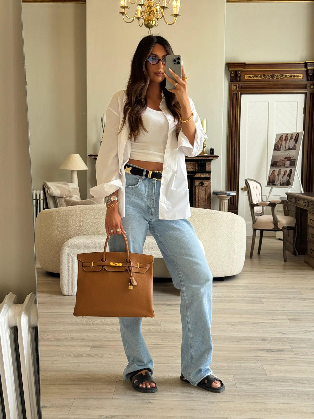 HERMÈS BIRKIN 40 IN GOLD COURCHEVEL LEATHER WITH GHW