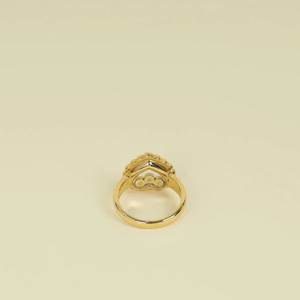 Chopard 18K Yellow Gold Happy Diamonds Ring 49