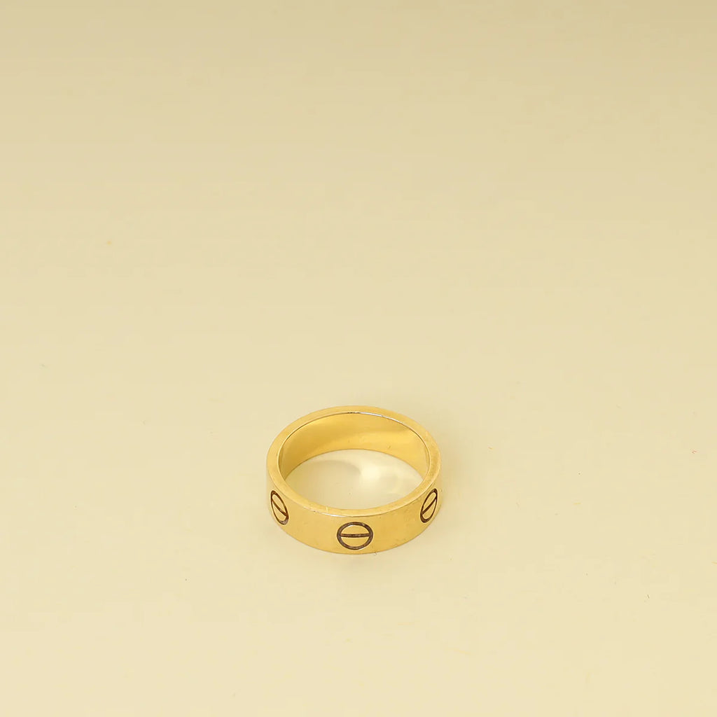 Cartier 18K Yellow Gold Love Classic Model Ring 53