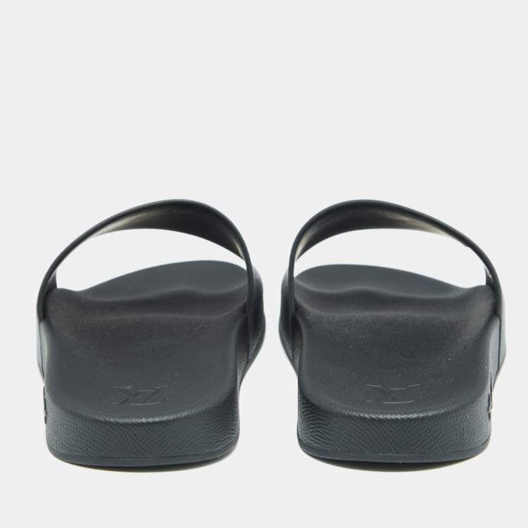 Louis Vuitton Black Damier Canvas Waterfront Eclipse Mule Sandals Size 44.5