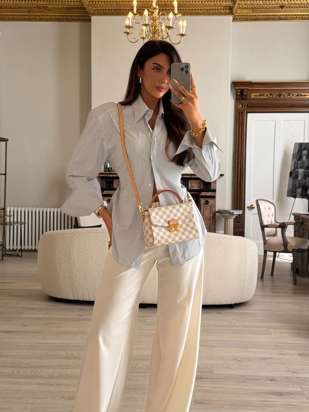 LOUIS VUITTON DAMIER AZUR CANVAS CROISETTE BAG