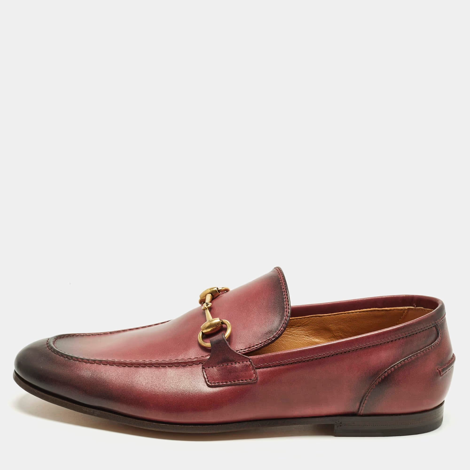 Gucci Jordaan Size 40.5 Brown Two-Tone Leather Loafers