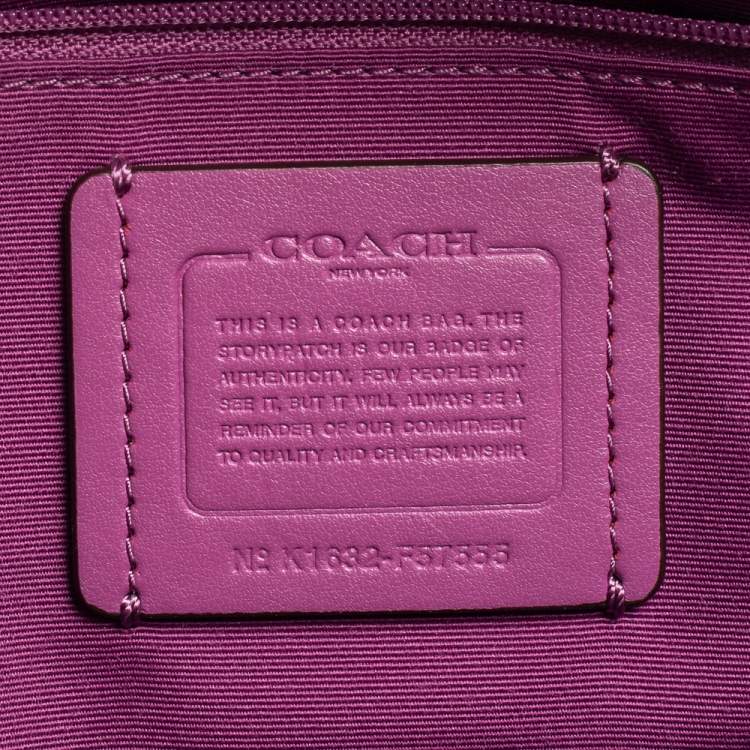 Coach Purple Leather Dome Satchel