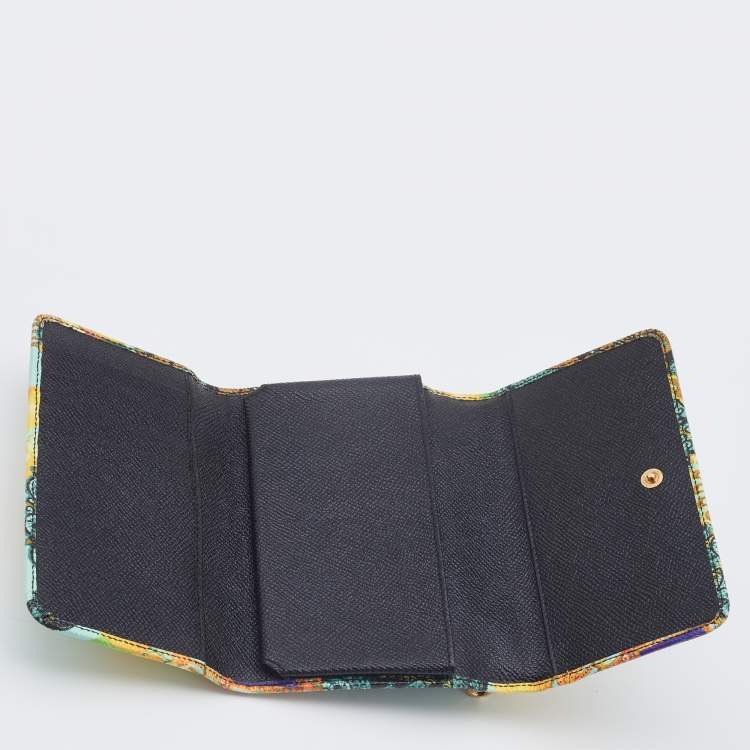 Dolce & Gabbana Multicolor Print Leather Miss Sicily Von Smartphone Bag