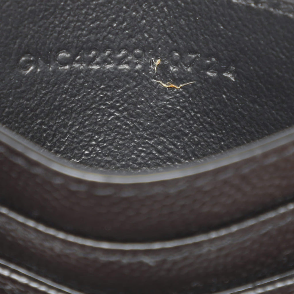Saint Laurent Cassandre Black Matelasse Leather Card Holder