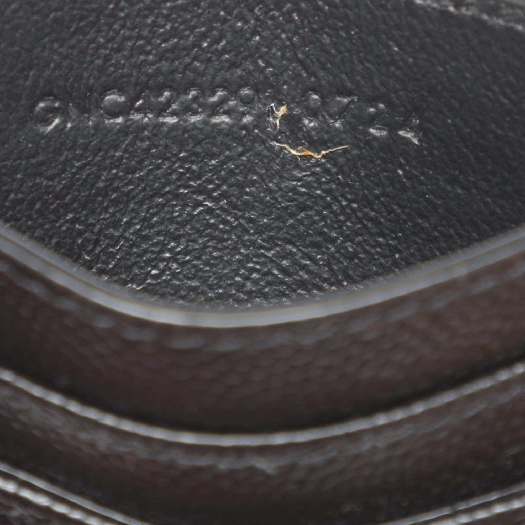 Saint Laurent Cassandre Black Matelasse Leather Card Holder