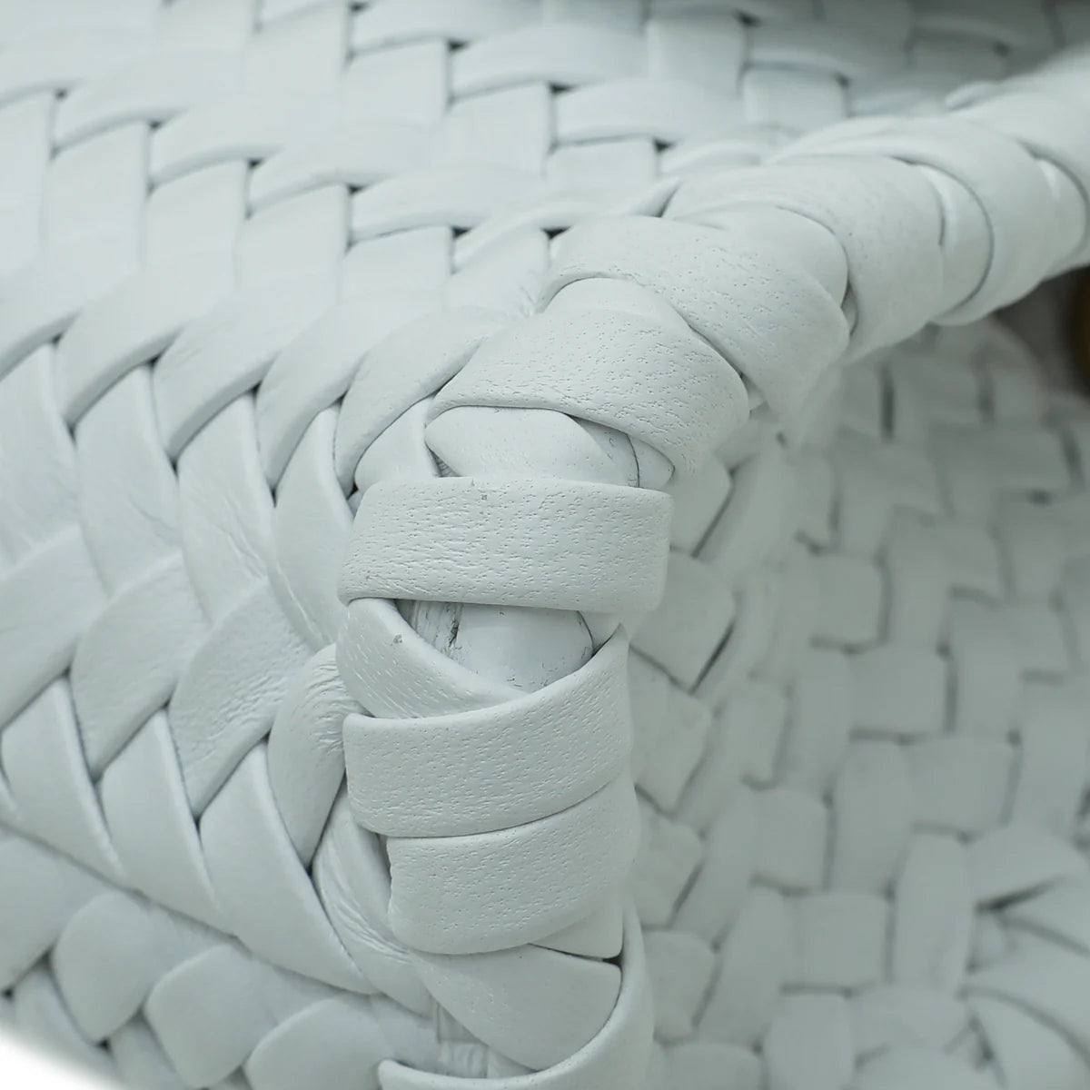 Dolce & Gabbana White Woven Devotion Small Chain Bag