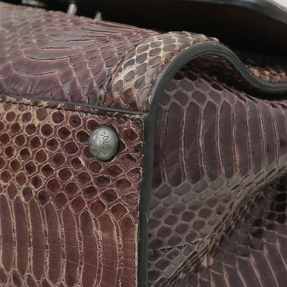 Dolce & Gabbana Multicolor Monica Python Brocade Bag