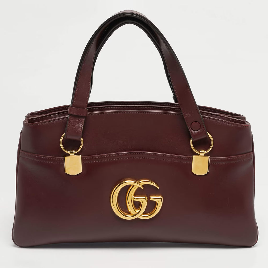 Gucci Arli Burgundy Leather Totes Bag
