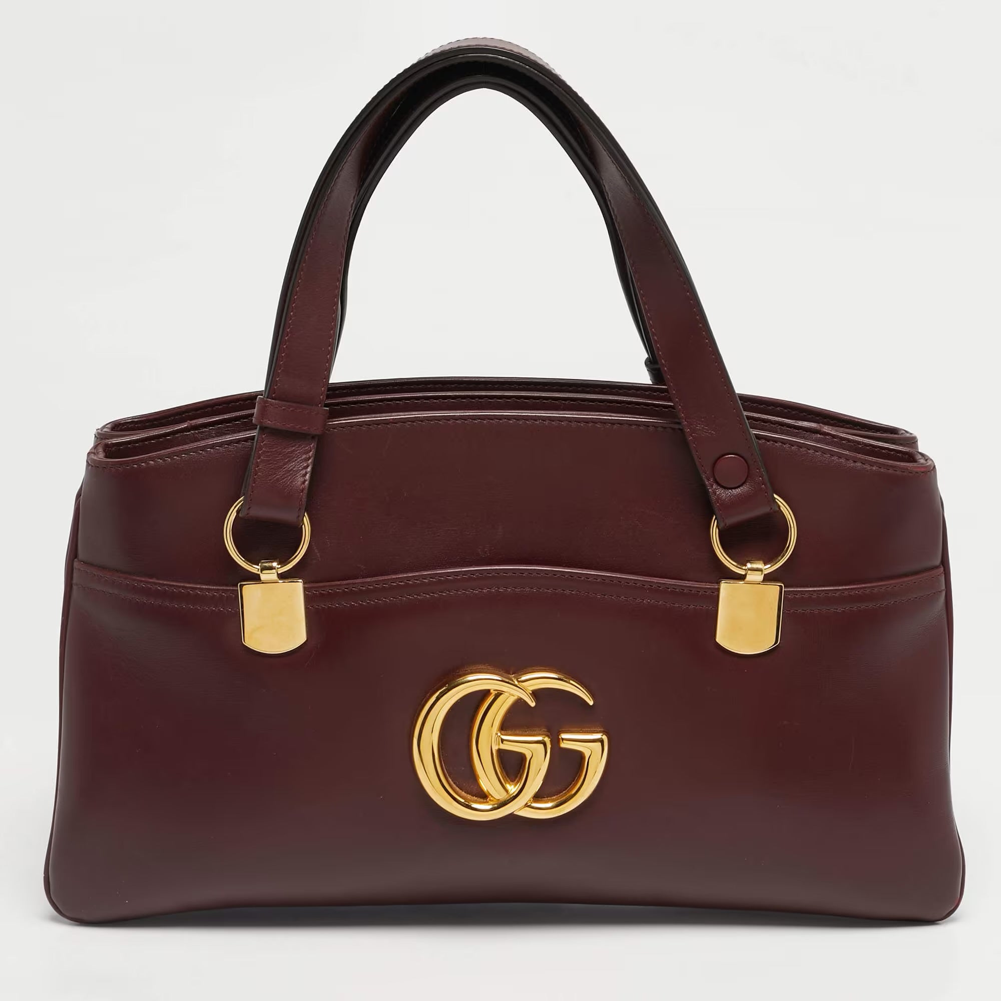 Gucci Arli Burgundy Leather Totes Bag