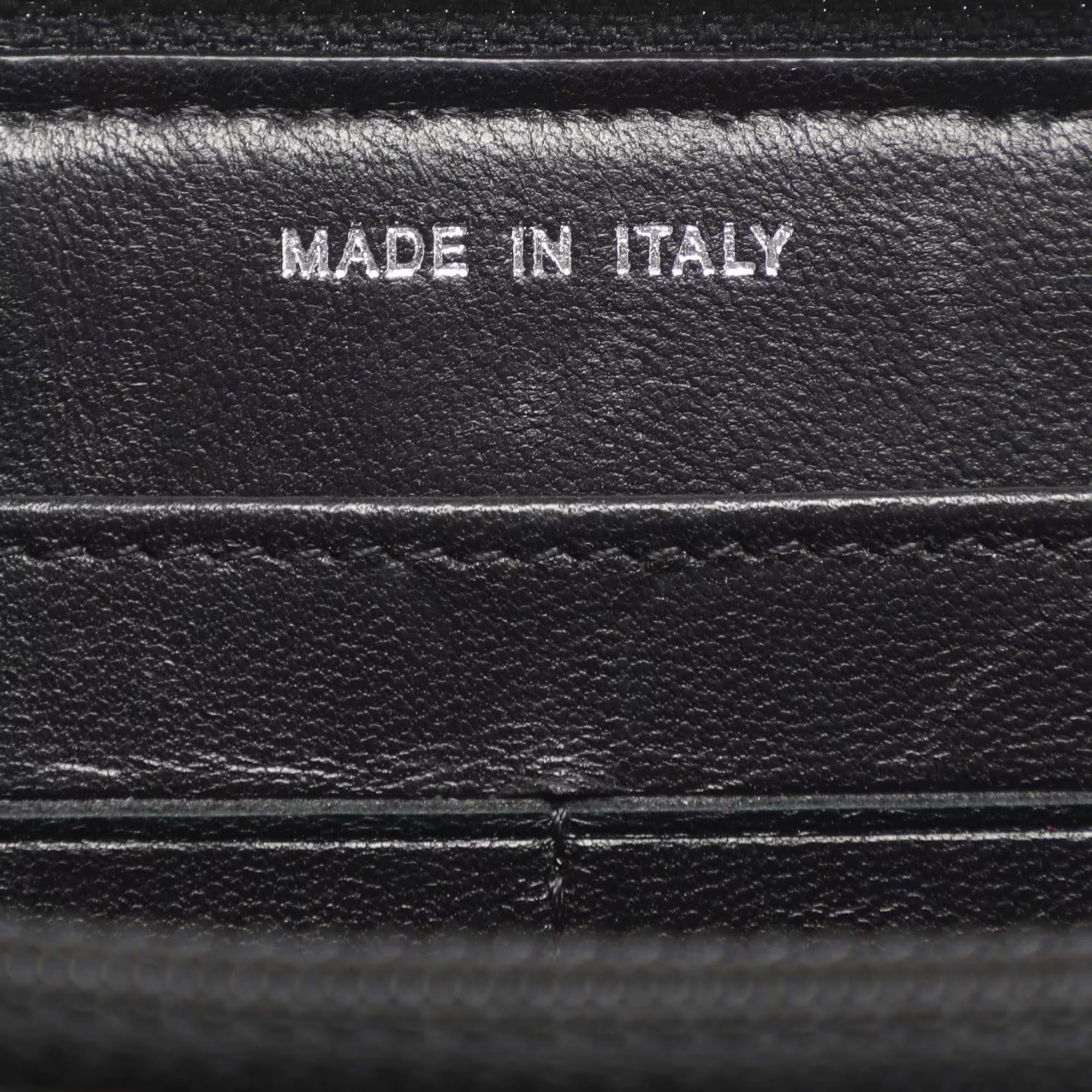 Chanel CC Black Quilted Coated Tweed Zip Around Wallet