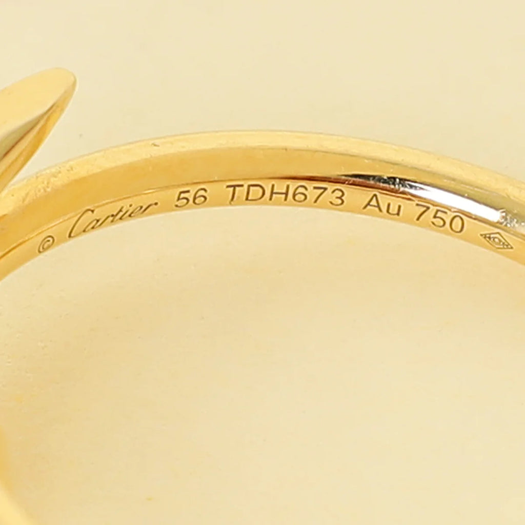 Cartier 18K Yellow Gold Juste Un Clou Small Model Ring 56