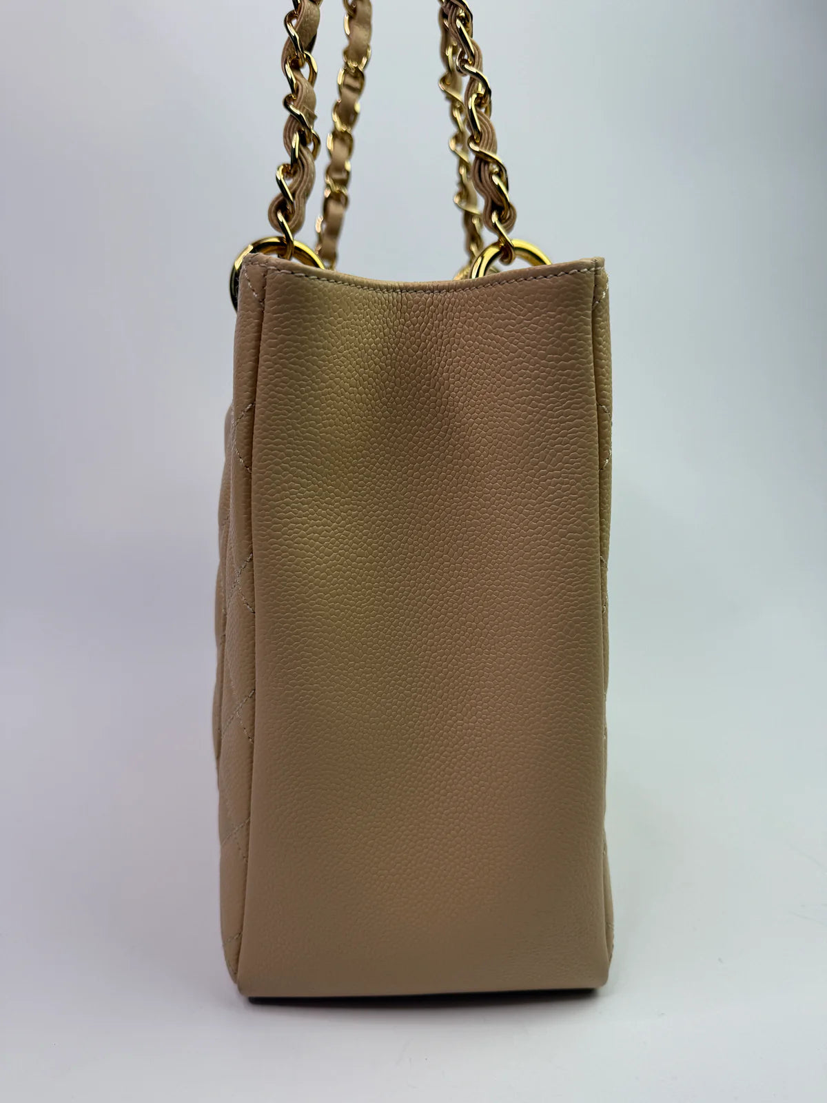 CHANEL GRAND SHOPPER TOTE IN BEIGE CAVIAR LEATHER WITH GHW