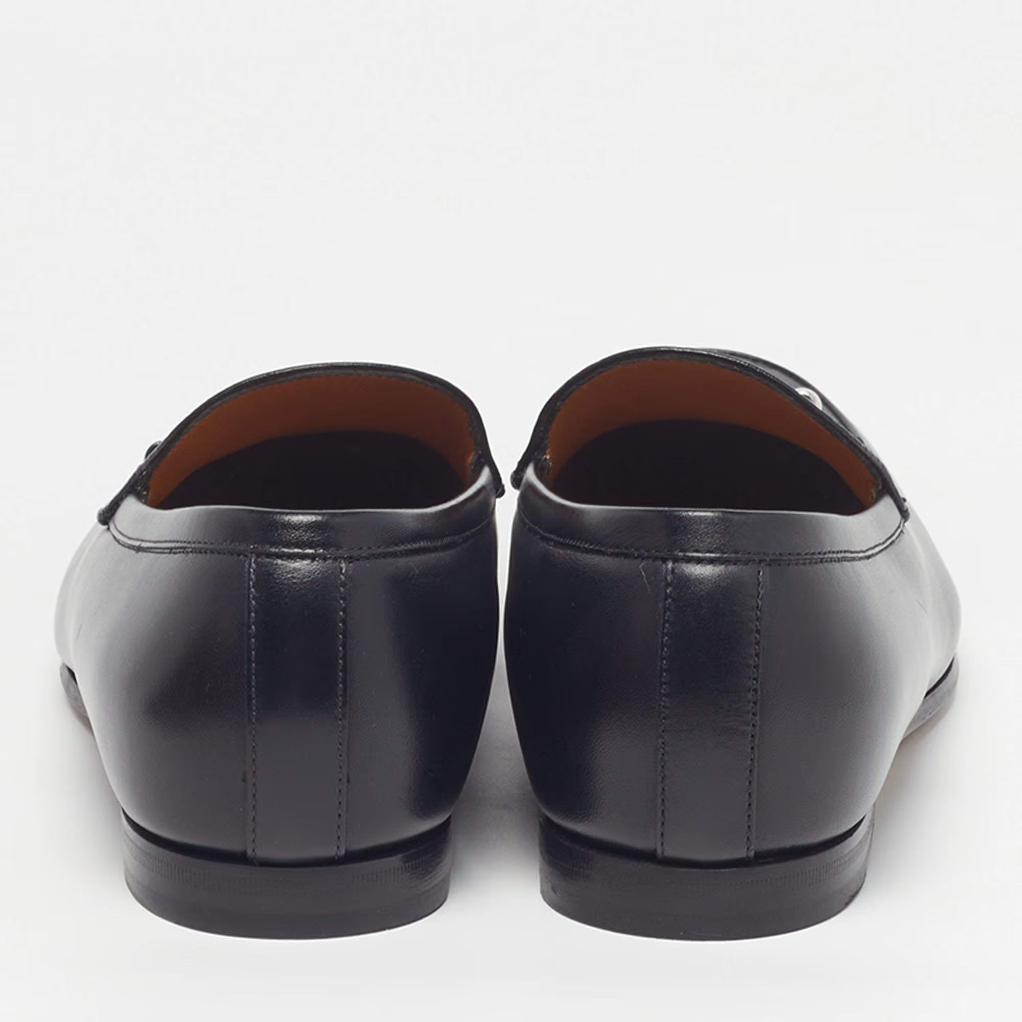 Gucci Jordy Size 43 Black Guccissima Leather Loafers
