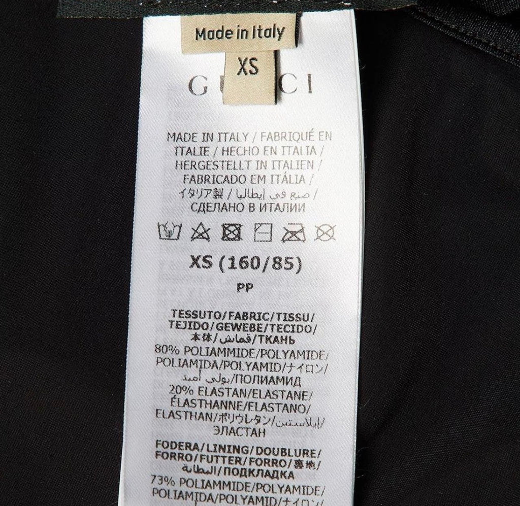 Gucci Black Pikarar Kawaii Jersey Bikini XS