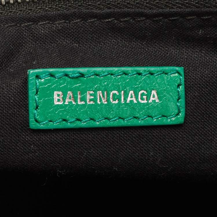 Balenciaga Green Leather Small Classic City RH Tote
