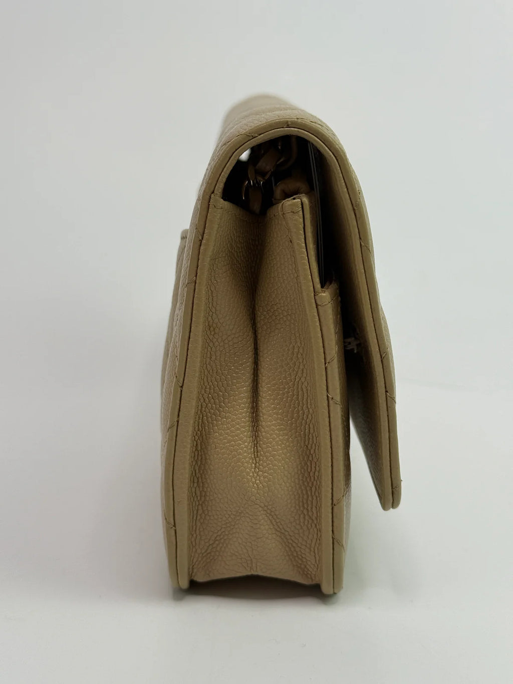 CHANEL WALLET ON CHAIN BEIGE CAVIAR LEATHER GHW