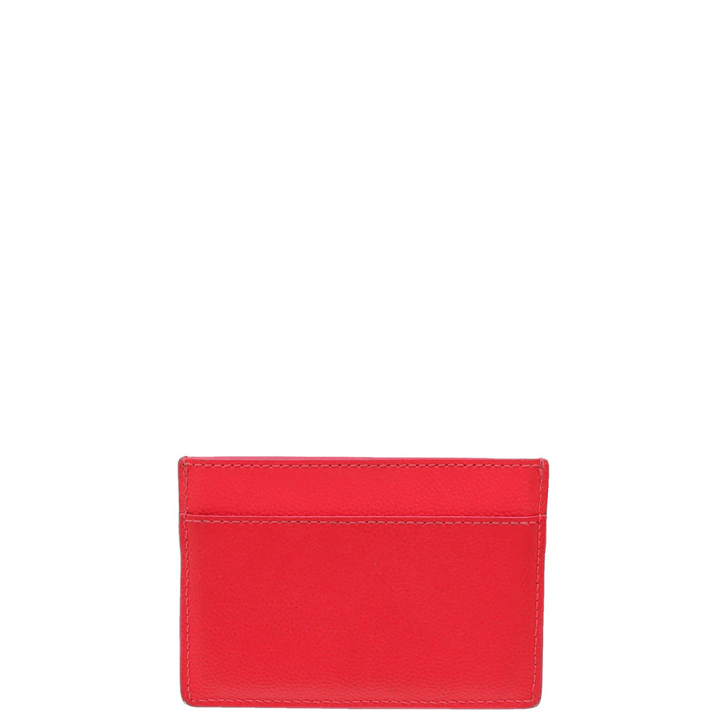 YSL Neon Red Card Holder