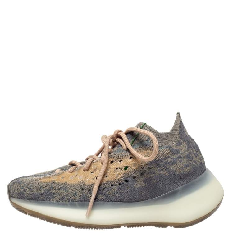 Yeezy x Adidas Grey Cotton Knit Boost 380 Mist Reflective Sneakers Size 36